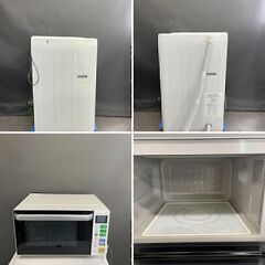 M3053【3ヶ月保証・型番まで明記】家電3点セット 冷蔵庫156L＋洗濯機7.0kg＋電子レンジ 35,000円／本庄市配送設置無料の画像