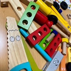 木製工具　ねじおもちゃセットの画像