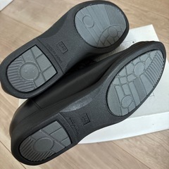 【新品】RICH SHOES 本革 レディースシューズ ブラック EEEEEの画像