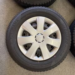 スタッドレス【T00541】ミライースなどに！　145/80R13　13インチホイール＆冬タイヤ4本（ヨコハマ　IG50プラス）　セット品　中古　現状販売の画像