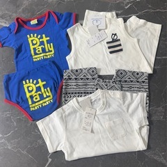 新品2着美品1着合計3着セット 男の子 ロンパース