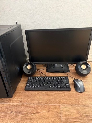 一式セット】自作デスクトップPC＋21型モニタ・周辺機器一式（Win10