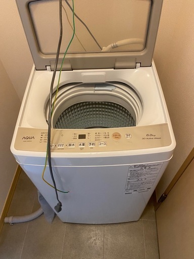 AQUA AQW-S6R(W) 全自動洗濯機 6.0kg 2025年製 (山口) 螢田の生活家電