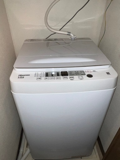 □2024年製□Hisense ハイセンス5.5kg 全自動洗濯機 HW-55E2W【立体