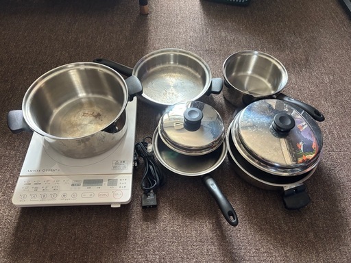Amway アムウェイ 調理器具 まとめ売り アムウェイ 鍋セット＋IHクッキングヒーター まとめ売り (むぎちゃ