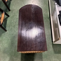 【🏝️バリ輸入品】コーヒーテーブル　サイドテーブル　茶色　ブラウン　アジアン家具　引き出し付きの画像