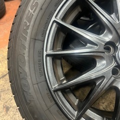 195/65r15 ノーマルタイヤトヨ10週2025年製ほぼ新品とアルミホイール4本セットの画像