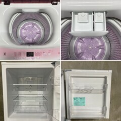 1052【荒川区 配送・設置無料】Haier 家電3点セット 冷蔵庫121L＋洗濯機5.5kg＋電子レンジ17L 38,800円／単身の新生活に　3ヶ月保証・型番まで明記の画像