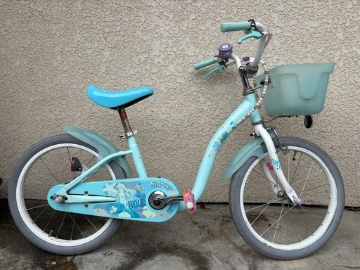 ディズニー「リトル・マーメイド」のアリエルデザインの子ども用自転車