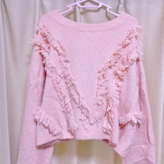 【ローリーズファーム】2wayフリンジカーディガンの画像