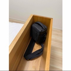 【特注収納付】無印良品 オーク材 クイーンベッドフレーム｜晴海引取の画像