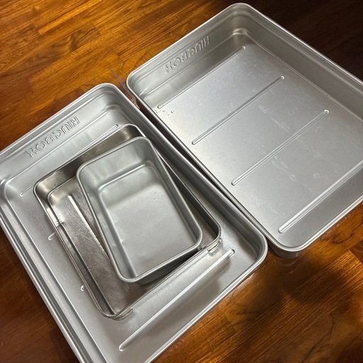 値下げしました！ステンレス製 バット 複数セット 業務用品　　中古 アルミバットまとめ売り (しょう) てだこ浦西のキッチン家電《その他