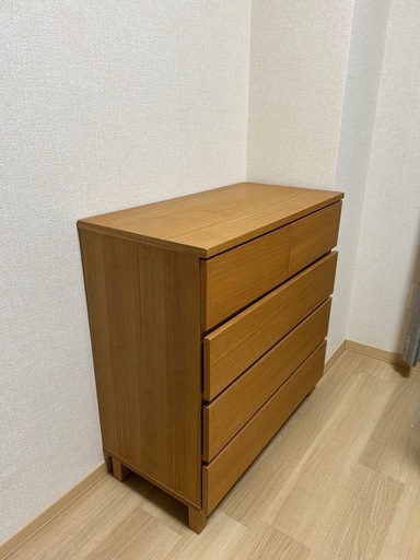 無印良品タモ材チェスト (とーる) 勝川の収納家具《タンス、衣類収納