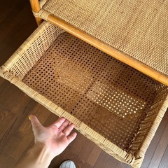 美品❣️】ラタン 3段チェスト / 籐家具 収納ラック (ももも) 牛久の