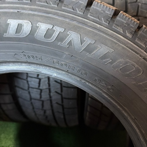 ダンロップ WM02 205/60R16 24年 4本溝約9mm (AZARGROUP ) 札幌の