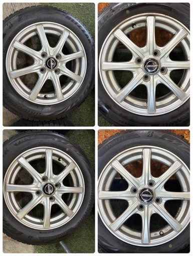 ⭐️155/65R14🌈ブリヂストンVRX2+アルミホイール4本セット🌈軽自動車