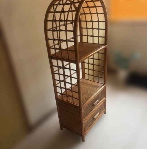 ラタン 籐家具 2段引き出し付き ラック 棚 (Koto) 南行橋の収納家具
