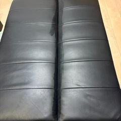 2人がけソファー　ブラックの画像