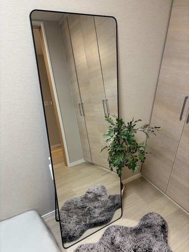 全身鏡 162×57cm スタンドミラー ブラック｜大型姿見 (nisi) 西荻窪の