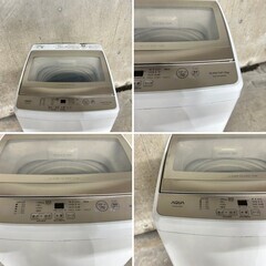 1069【藤岡市 配送・設置無料】AQUA 全自動洗濯機 ７kg AQW-GS70JBU 25,000円／単身のお部屋に　3ヶ月保証・型番まで明記の画像