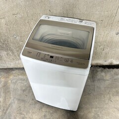 1069【藤岡市 配送・設置無料】AQUA 全自動洗濯機 ７kg AQW-GS70JBU 25,000円／単身のお部屋に　3ヶ月保証・型番まで明記の画像