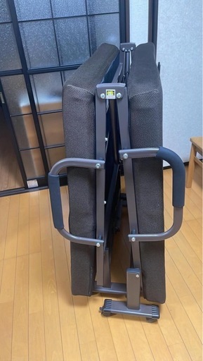 キャスター付き 折りたたみベッド シングル リクライニング コンパクト
