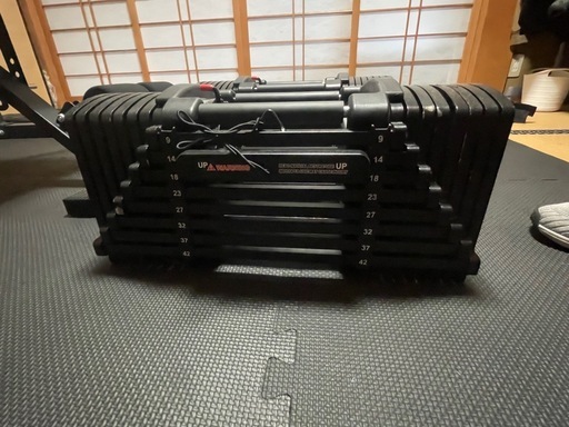 筋トレセットベンチ台バーベルプレート合計120kg 可変式ダンベル片方