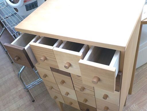 美品 ビスコット ドロワー 北欧風 チェスト 幅50㎝ 高さ90㎝ 引出し10