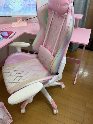 無料・9/29まで】WAHSON ピンク ゲーミングチェア 引き取り限定