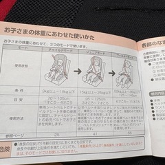 【美品】コンビジュニアシートの画像