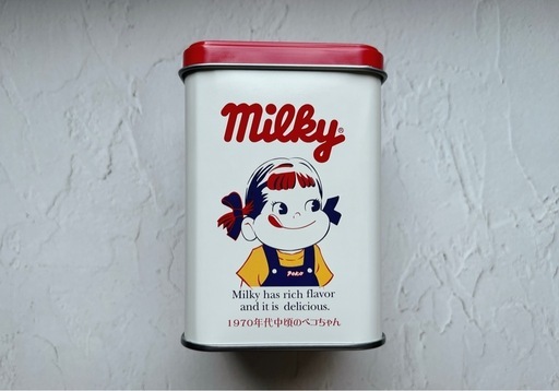 不二家 ミルキー ペコちゃん 缶ケース 1970年代中頃 レトロ (Miho) 西
