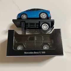 メルセデスベンツG500とプリウスPHVプルバックカーの画像