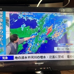 SHARP AQUOS 液晶カラーテレビ LC-20V5 リモコン・説明書付 2011年製 平成レトロの画像