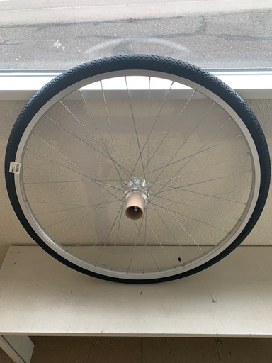 新品】27インチ 自転車 前輪用 ハブダイナモ付 アルミリム 27×1 3/8