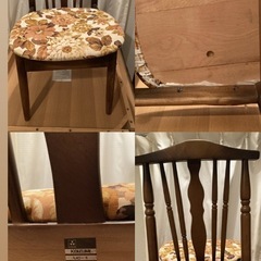昭和レトロ　小泉産業ダイニングテーブル　椅子2脚　　セットの画像