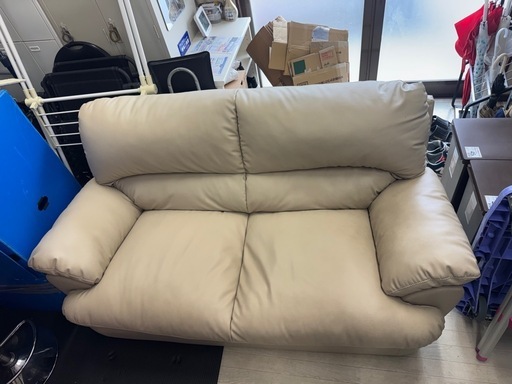 ニトリ Nシールド ビット3KD 2人掛けソファ ベージュ 合皮 170cm