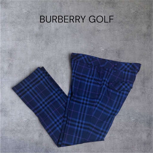 美品】BURBERRY GOLF ノバチェック ウールパンツ 64 M相当 (FBF) 東郷