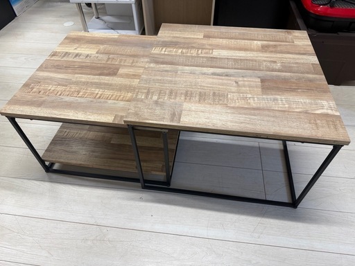 LOWYA ヒートレ / ネストテーブル LOWYA ヒートレネストテーブル 2台セット 木目調 スチール脚 (バイリー