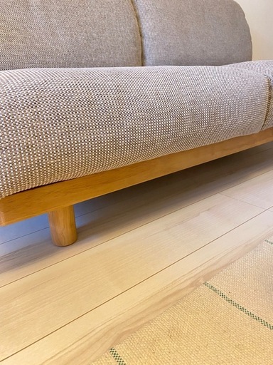無印良品 MUJI 2シーター アームレスソファ ベージュ 2026年購入
