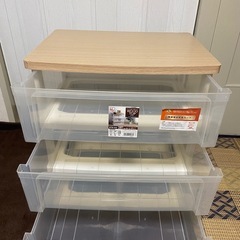 引き出し付き3段ドレッサー収納ケースの画像