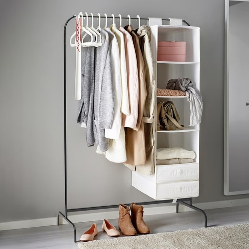 IKEA ラック IKEA MULIG ハンガーラック ブラック (Aoi) 伊豆仁田の収納家具