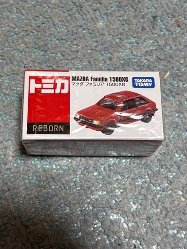 新品未開封トミカREBORN マツダ ファミリア 1500XG（レッド） (TAC