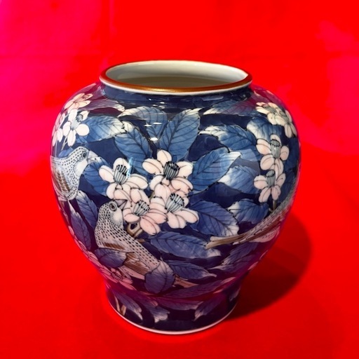 河本礫亭作瀬戸焼 花瓶 花器 陶器 (丸) 津新町のインテリア雑貨/小物