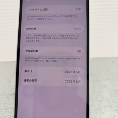 保証付　BT100 iPhone 16e 128GB SIMフリーの画像