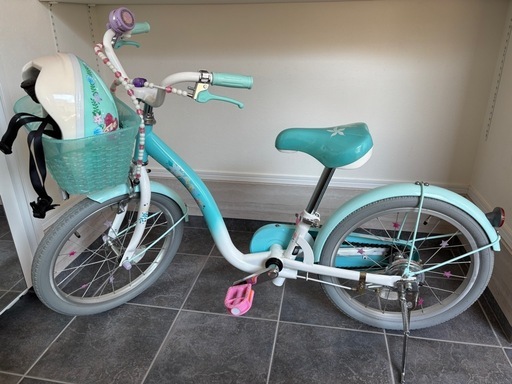 ⭐︎極美品⭐︎引き取り限定⭐︎ 子供用自転車 18インチ 水色 アリエル ヘルメット付 アリエル自転車18インチヘルメット付肘膝当て付き (amkw) 味美の自転車
