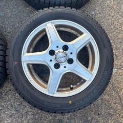 155/65R14 2025年 ダンロップ ウィンターマックス WM02 スタッドレス 14インチ アルミホイール 4本セットの画像