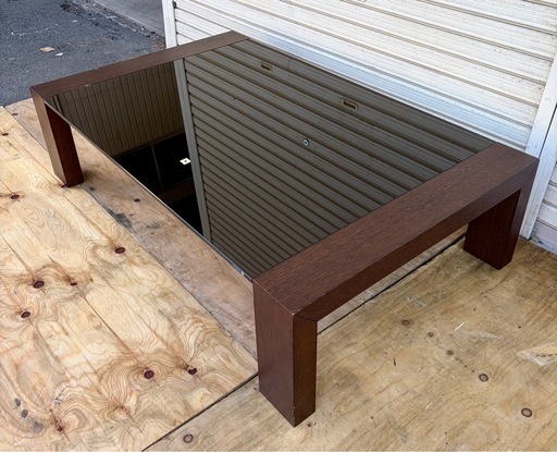 ③【現状品】calligaris カリガリスガラステーブル使用感あり引取限定
