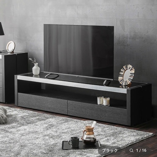 定価10万円】アルモニア テレビボード ブラック (めろたぬ) 原木中山の
