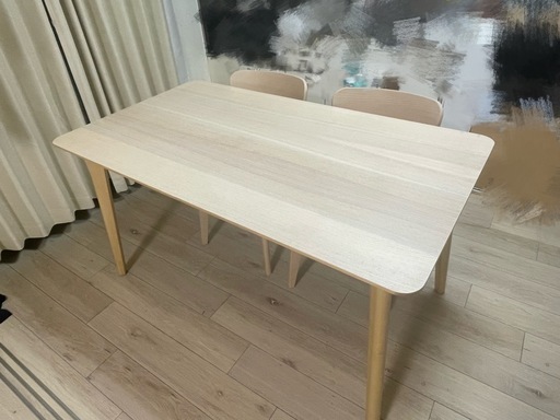 LISABO ダイニングテーブル椅子2脚3点セット (す) 堀切菖蒲園の
