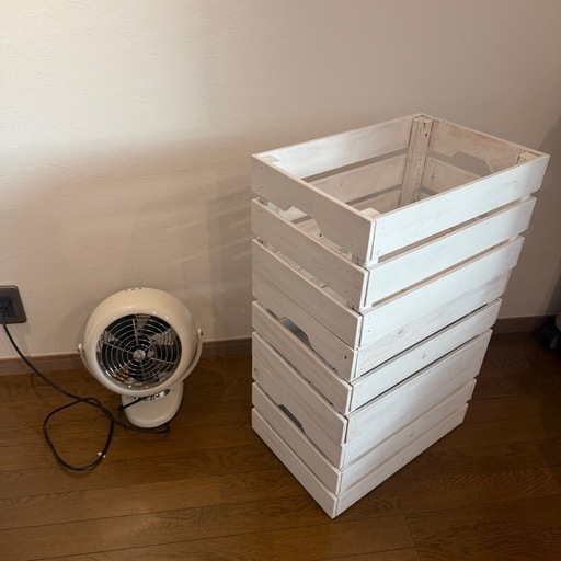 アンティーク調 ホワイト 木箱 ウッドボックス 3個セット（収納/DIY